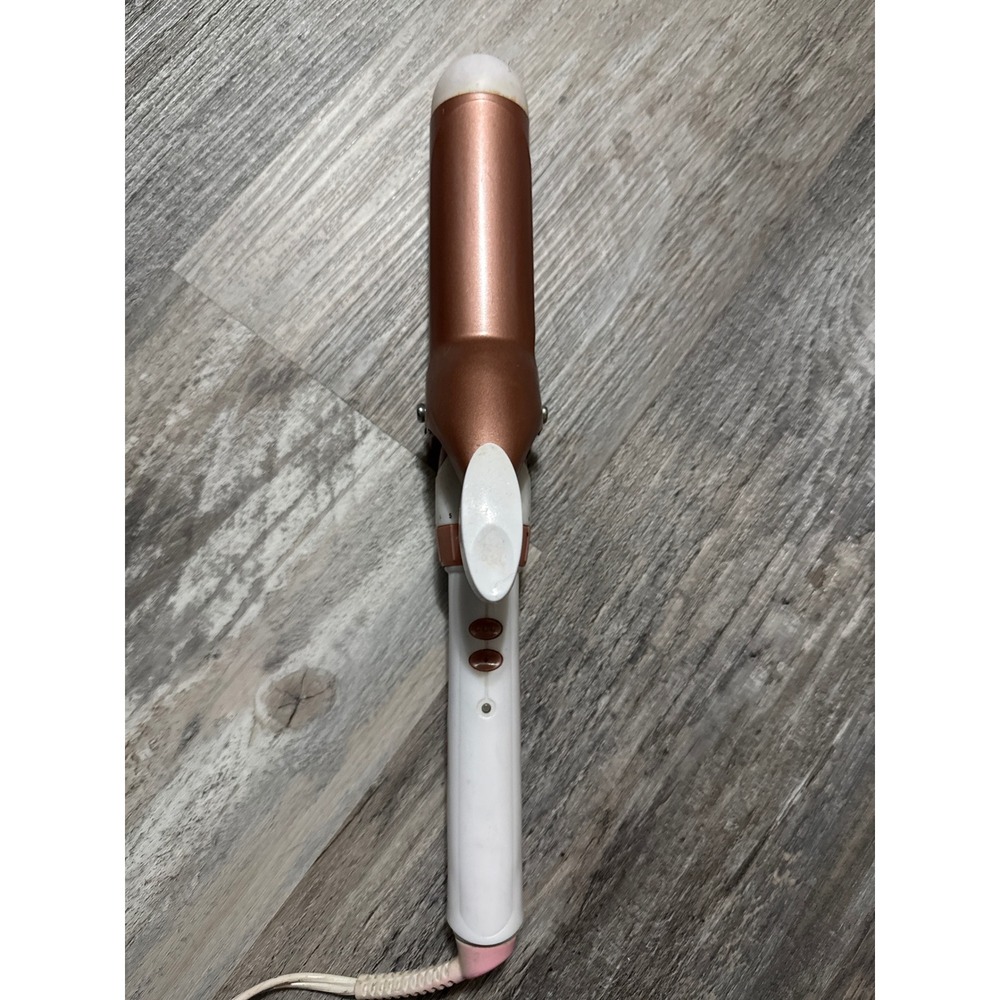 Conair Double Ceramic 1.25 Inch Curling Iron Rose Gold White CS110NP